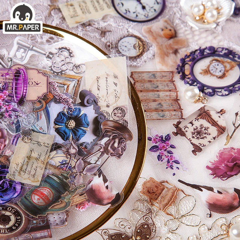 Mr.paper 8 Designs European Classic Material PET Scrapbooking/Card Making/Journaling Project DIY Retro Hangtag with Hole Cards | Канцтовары