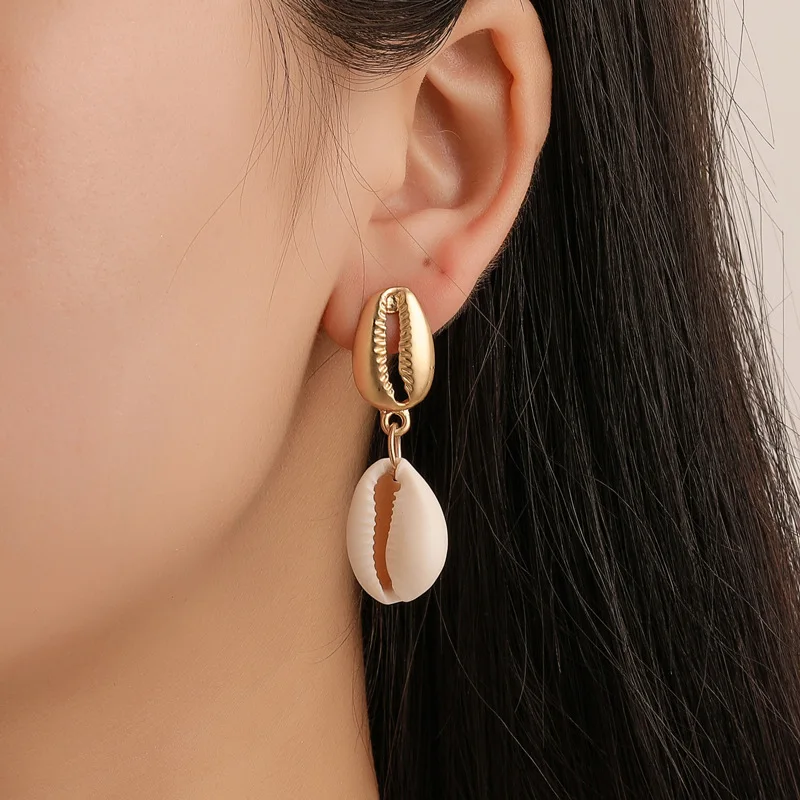 HOCOLE Trendy Sea Shell Earrings For Women Gold/Silver Color Metal Drop Dangle Earring Statement 2019 Summer Beach Jewelry Gifts
HOCOLE Trendy Sea Shell Earrings For Women Gold/Silver Color Metal Drop Dangle Earring Statement 2019 Summer Beach Jewelry Gifts