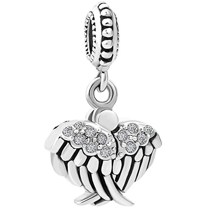 

Angel Wing Jewelry Star Charm Bead fit authentic pandora bracelets jewelry making diy valentines gifts