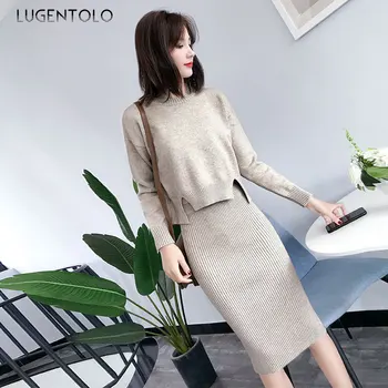 Lugentolo Women 2 Piece Set Sweater Split Knitting Suit Autumn Winter Lady Fashion Sweater with Skirt Two-Piece Temperament Sets
Lugentolo Women 2 Piece Set Sweater Split Knitting Suit Autumn Winter Lady Fashion Sweater with Skirt Two-Piece Temperament Sets