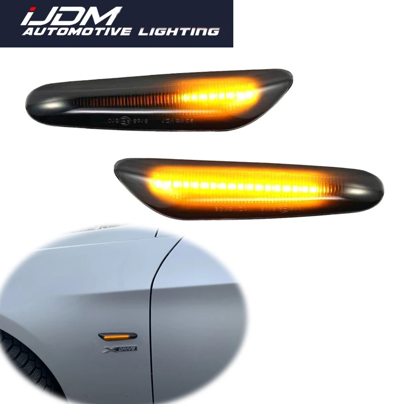 2PCS Smoke Lens Dynamic Flowing LED Turn Signal Side Marker Light Blinker Lamp for BMW E90 E91 E92 E93 E60 E87 E82 E46 12V T10
2PCS Smoke Lens Dynamic Flowing LED Turn Signal Side Marker Light Blinker Lamp for BMW E90 E91 E92 E93 E60 E87 E82 E46 12V T10