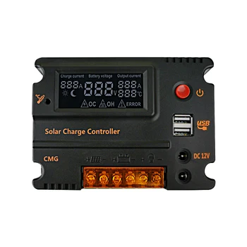 10A 20A PWM Solar Charge Controller 12V 24V Auto Switch Output Regulator Solar Panel Battery Charger LCD Dual USB Output 5V 3A
10A 20A PWM Solar Charge Controller 12V 24V Auto Switch Output Regulator Solar Panel Battery Charger LCD Dual USB Output 5V 3A