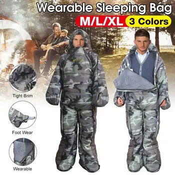 Wearable Sleeping Bag M/L/XL Adult Sleeping Bag Compact Light Mummy Sleeping Bags with Arm/Leg Holes for Camping Hiking Outdoor
Wearable Sleeping Bag M/L/XL Adult Sleeping Bag Compact Light Mummy Sleeping Bags with Arm/Leg Holes for Camping Hiking Outdoor