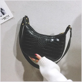 Crocodile Pattern Solid Color Retro PU Soft Bread Cover Crossbody Bag 2020 For Ladies With Adjustable Shoulder Strap Handbag
Crocodile Pattern Solid Color Retro PU Soft Bread Cover Crossbody Bag 2020 For Ladies With Adjustable Shoulder Strap Handbag