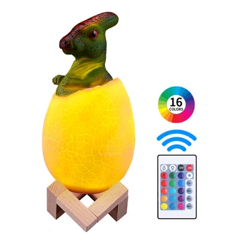 Dinosaur Egg 3d Print Night Light 16 Colors Change Remote Control Rechargeable Desk Table Decoration LED Lamp luces led
Dinosaur Egg 3d Print Night Light 16 Colors Change Remote Control Rechargeable Desk Table Decoration LED Lamp luces led