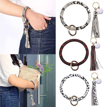 Python Pattern Bracelet Keychain Bag Strap Fashion Trend Simple Large Leather Bracelet Tassel Round Keychain Ring Jewelry
Python Pattern Bracelet Keychain Bag Strap Fashion Trend Simple Large Leather Bracelet Tassel Round Keychain Ring Jewelry