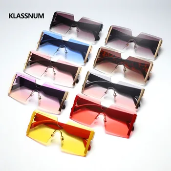 KLASSNUM New Big Frame Oversize Sunglasses Women Brand Designer Rimless Square Shades Vintage Fashion Gradient Clear Sun Glasses
KLASSNUM New Big Frame Oversize Sunglasses Women Brand Designer Rimless Square Shades Vintage Fashion Gradient Clear Sun Glasses