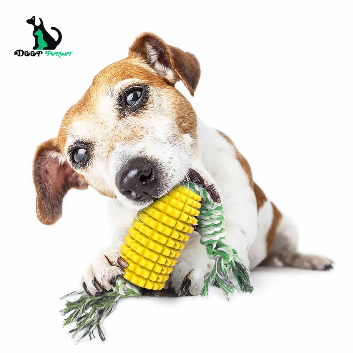 

New Dog Toy Corn Grinding Rod Bite-resistant Toothbrush Dog Bite Toy with Rope General Training Toys Chew Toys TPR DT-006