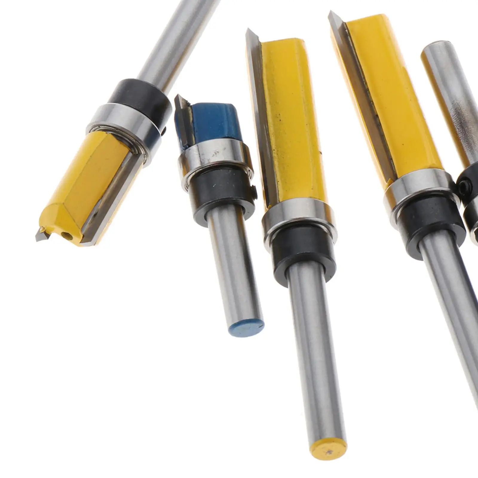 5 Pcs 1/4 Inch Shank Flush Trim Router Bit Set Top Bearing Milling Cutter Tool Professional Woodworking Tool
5 Pcs 1/4 Inch Shank Flush Trim Router Bit Set Top Bearing Milling Cutter Tool Professional Woodworking Tool