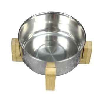 Pet Feeding Tools Set Dog Bowl Stainless Steel Round Feeding Bowl And Durable Bamboo Wooden Holder Stand zh1
Pet Feeding Tools Set Dog Bowl Stainless Steel Round Feeding Bowl And Durable Bamboo Wooden Holder Stand zh1