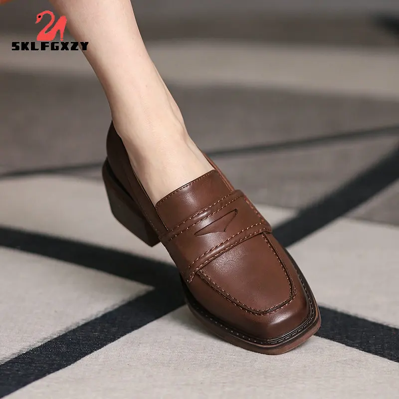 2022 New Spring Shoes Pumps Female British Style Thick-soled College Style Casual Loafers Genuine Leather Fashion Shoes Girls
2022 New Spring Shoes Pumps Female British Style Thick-soled College Style Casual Loafers Genuine Leather Fashion Shoes Girls
