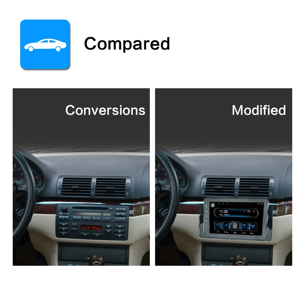 Discount Android 8.1 9.0 car radio HD stereo player for BMW E46/M3/318i/320i/325i/330 /335 1998-2006 compact /convertible/touring/couple 19 Discount Android 8.1 9.0 car radio HD stereo player for BMW E46/M3/318i/320i/325i/330 /335 1998-2006 compact /convertible/touring/couple 19