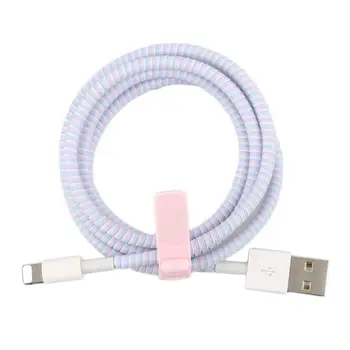 1.4m Data Line Cable Rope USB Charging Cable Protector Bobbin Winder Data Line Cover Spring Sleeve Twine Anti-dirt
1.4m Data Line Cable Rope USB Charging Cable Protector Bobbin Winder Data Line Cover Spring Sleeve Twine Anti-dirt
