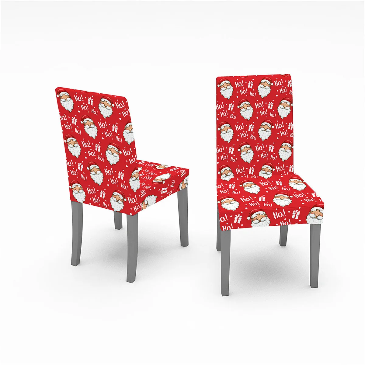 Housse de chaise de salle à manger, couvre-siège de cuisine amovible, élastique, extensible, motif de cerf et d'arbre imprimé, de noël, 4/6 pièces Housse de chaise de salle à manger, couvre-siège de cuisine amovible, élastique, extensible, motif de cerf et d'arbre imprimé, de noël, 4/6 pièces