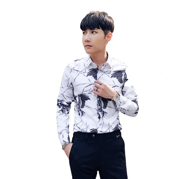 MOGU 2019 New Arrival Autumn Fashion Personality Printed Shirt Men's Long Sleeve Korean Casual Shirt for Men White and Black
MOGU 2019 New Arrival Autumn Fashion Personality Printed Shirt Men's Long Sleeve Korean Casual Shirt for Men White and Black