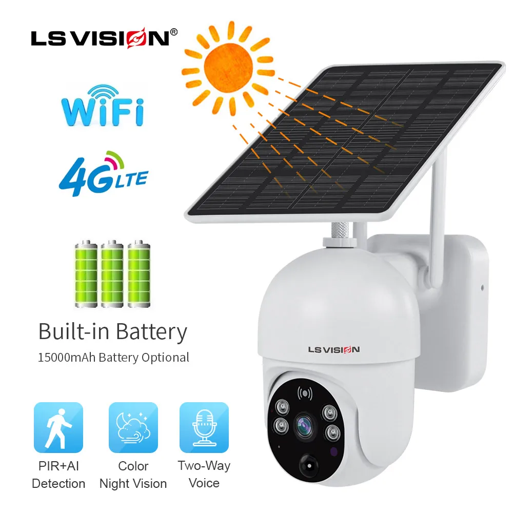Наружная камера видеонаблюдения LS VISION 4G Wi-Fi PTZ 1080P | Безопасность и защита