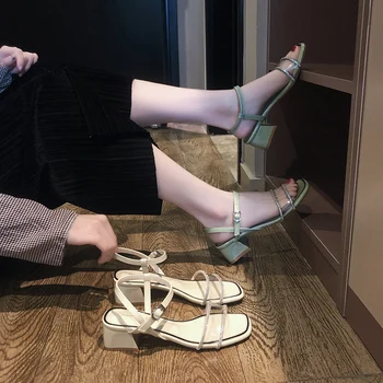 2019 Summer Sale Of Women's Shoes Clear Heels Med Buckle Strap Square Toe Beige Heeled Sandals Ladies Lady Medium Black Plastic
2019 Summer Sale Of Women's Shoes Clear Heels Med Buckle Strap Square Toe Beige Heeled Sandals Ladies Lady Medium Black Plastic