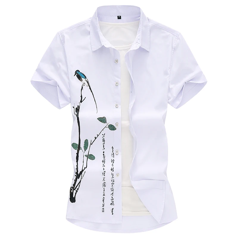 Chinese character flower bird pattern 3d print short sleeve shirt Summer New quality cotton fashion causal luxury shirt menM-7XL
Chinese character flower bird pattern 3d print short sleeve shirt Summer New quality cotton fashion causal luxury shirt menM-7XL