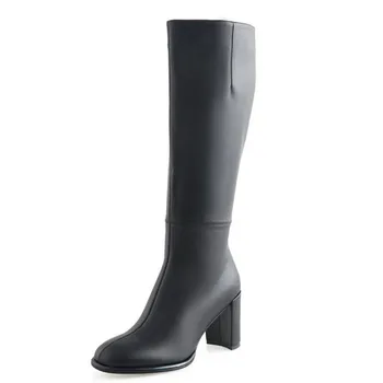 Genuine Leather High Heels Long Boots Ladies Knee High Boots Brand square Toe Women Boots Winter Boots Woman size 41 42 43
Genuine Leather High Heels Long Boots Ladies Knee High Boots Brand square Toe Women Boots Winter Boots Woman size 41 42 43