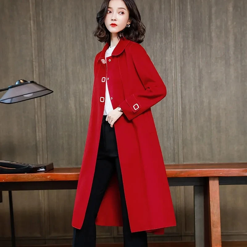 Double-sided Woolen Cashmere Coat Women's Mid-length Jacket Coat 2023 New Autumn Winter Loose Woolen Coat
Double-sided Woolen Cashmere Coat Women's Mid-length Jacket Coat 2023 New Autumn Winter Loose Woolen Coat