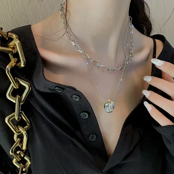 Hip Hop Metal Ring Pendant Necklace INS Simple Normcore Style-Split Neck Couples Ornament
Hip Hop Metal Ring Pendant Necklace INS Simple Normcore Style-Split Neck Couples Ornament