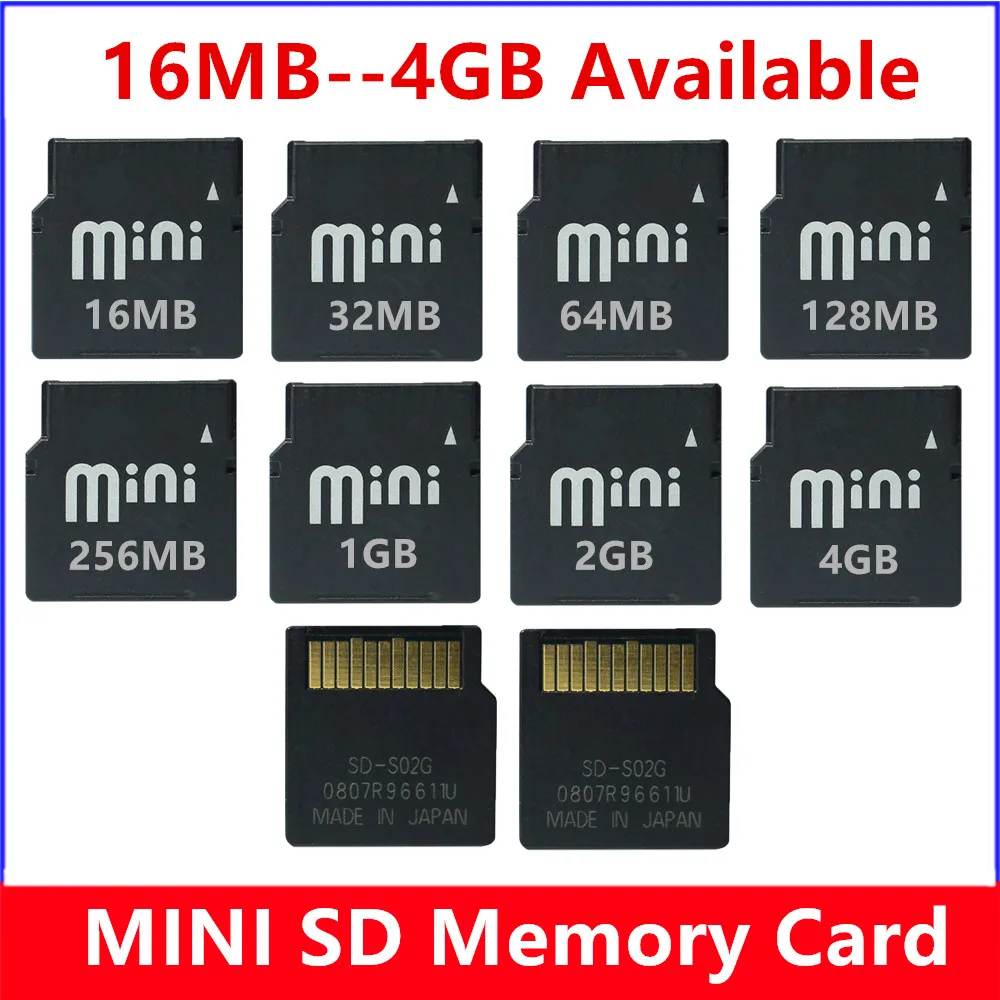 

Original MINI SD Card 32MB 64MB 128MB 256MB 512MB 1GB 2GB 4GB Minisd Card Flash Memory Card For Cellphone