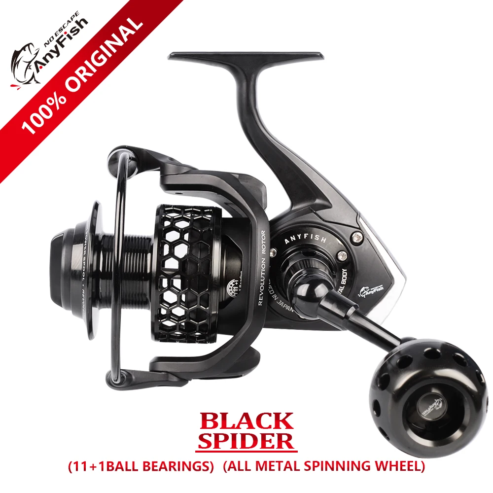 Рыболовное спиннинговое колесо ANYFISH BLACK SPIDER 4500, 5000, 6500, 11 + 1BB, передаточное число 4,9: 1/4, 4:1/4,3: 1, Максимальное сопротивление 15-30 кг
Рыболовное спиннинговое колесо ANYFISH BLACK SPIDER 4500, 5000, 6500, 11 + 1BB, передаточное число 4,9: 1/4, 4:1/4,3: 1, Максимальное сопротивление 15-30 кг