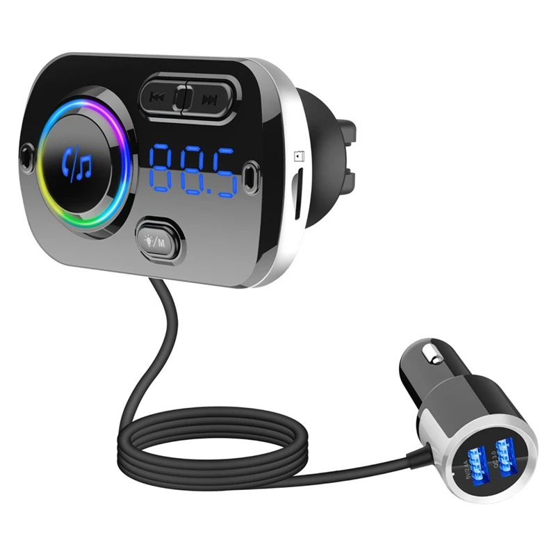 Bluetooth FM Transmitter for Car BT 5.0 Wireless Bluetooth FM Audio Adapter Music Player Car Kit with LED Backlit Hands-Free
Bluetooth FM Transmitter for Car BT 5.0 Wireless Bluetooth FM Audio Adapter Music Player Car Kit with LED Backlit Hands-Free