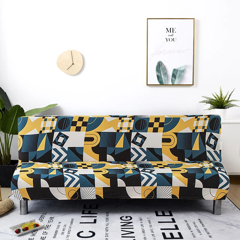 Housse extensible pour canapé et lit pliant, pour siège, sans accoudoirs, moderne, pour une longueur de 160 à 190cm, tout compris Housse extensible pour canapé et lit pliant, pour siège, sans accoudoirs, moderne, pour une longueur de 160 à 190cm, tout compris