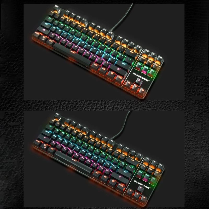 Wired Gaming 87 Keys Green Axis Russian/English Mechanical Keyboard RGB LED Backlight USB PC Keyboard for Laptop Desktop
Wired Gaming 87 Keys Green Axis Russian/English Mechanical Keyboard RGB LED Backlight USB PC Keyboard for Laptop Desktop