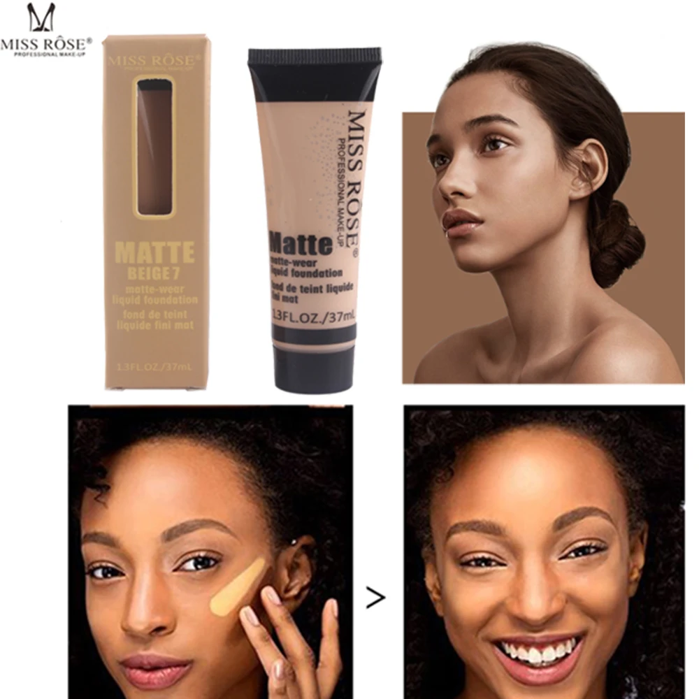 MISS ROSE Face Matte Liquid Foundation Professional Makeup Waterproof Long Lasting Face Concealer Cosmetics Face Makeup Beauty
MISS ROSE Face Matte Liquid Foundation Professional Makeup Waterproof Long Lasting Face Concealer Cosmetics Face Makeup Beauty