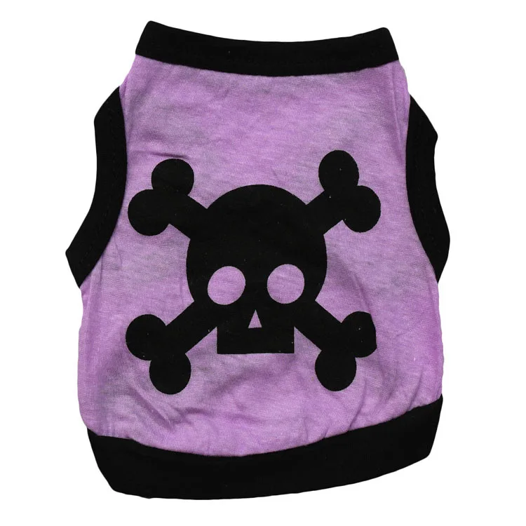 Pet Clothes Dog Clothes Cotton Light Purple Printed Skull Pet Vest Spring and Summer Designer Dog Clothes Dog Sports Dog Coat
Pet Clothes Dog Clothes Cotton Light Purple Printed Skull Pet Vest Spring and Summer Designer Dog Clothes Dog Sports Dog Coat