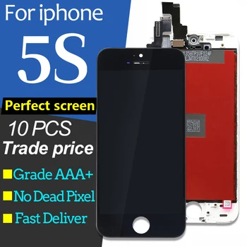 10Pcs/Lot Grade AAAA+ For Iphone 5S Lcd Touch Screen Digitizer Replacement Assembly For Iphone 5S Lcd Display Black & White
10Pcs/Lot Grade AAAA+ For Iphone 5S Lcd Touch Screen Digitizer Replacement Assembly For Iphone 5S Lcd Display Black & White