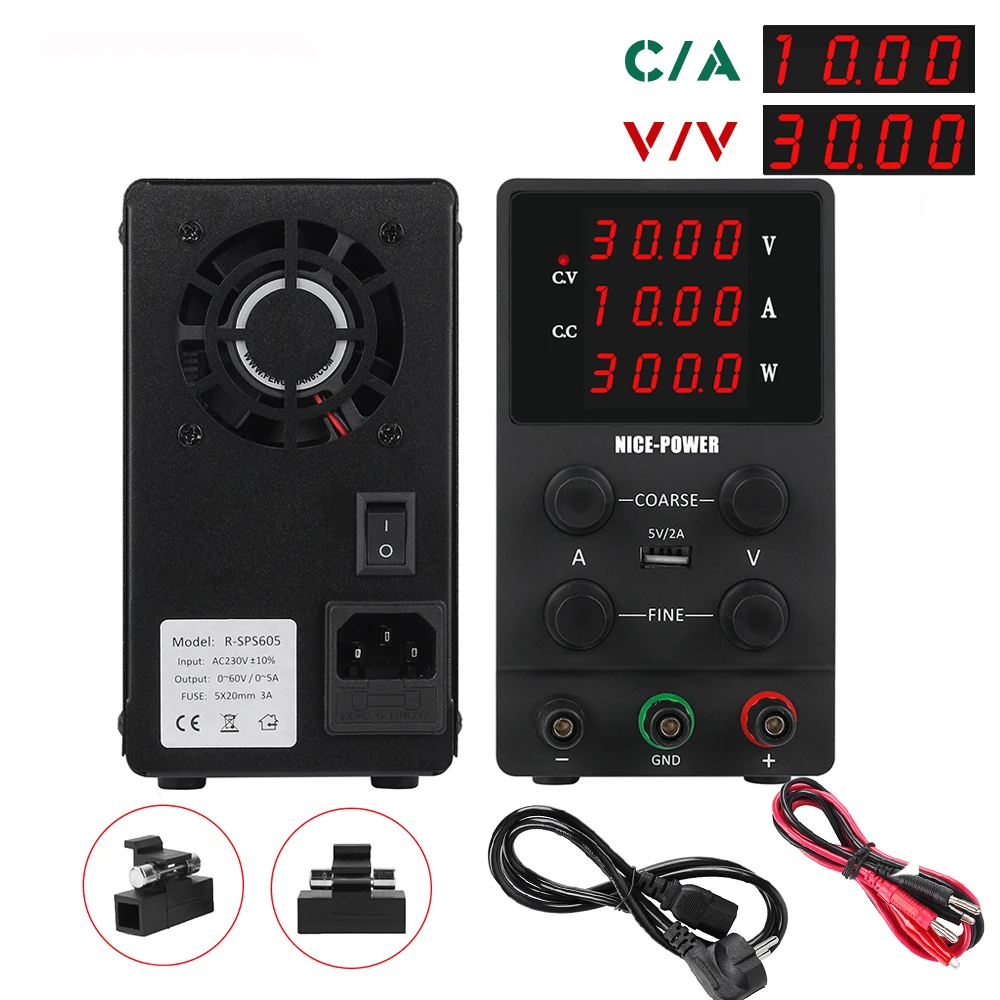 NICE-POWER High Precision DC Bench Power Supply 30 V 10A Lab Adjustable Power Source Digital Current Stabilizer 110V/220V
NICE-POWER High Precision DC Bench Power Supply 30 V 10A Lab Adjustable Power Source Digital Current Stabilizer 110V/220V