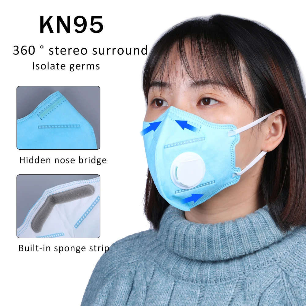 In Stock! KN95 Folding Valved Dust Mask PM2.5 Anti Virus Formaldehyde Bacteria Proof Face Mouth Blue Masks Safe Breathable
In Stock! KN95 Folding Valved Dust Mask PM2.5 Anti Virus Formaldehyde Bacteria Proof Face Mouth Blue Masks Safe Breathable
