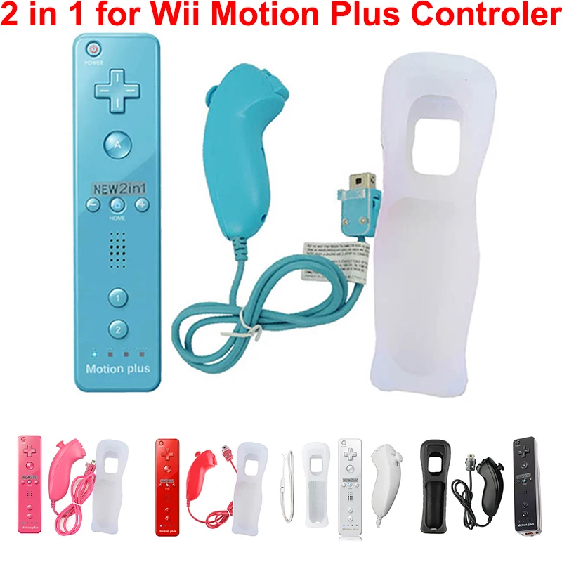 

NEW 2 in 1 Motion Plus Wireless Remote Gamepad Controller For Nintendo Wii Nunchuck for Wii Wiiu Remote Controle Joystick Joypad