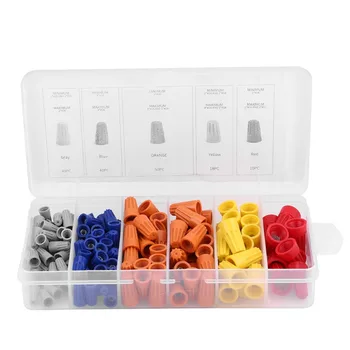 158pcs 5 different sizes Assorted Twist-On Wire Connectors Screw Terminals Spring Insert Wring Caps
158pcs 5 different sizes Assorted Twist-On Wire Connectors Screw Terminals Spring Insert Wring Caps