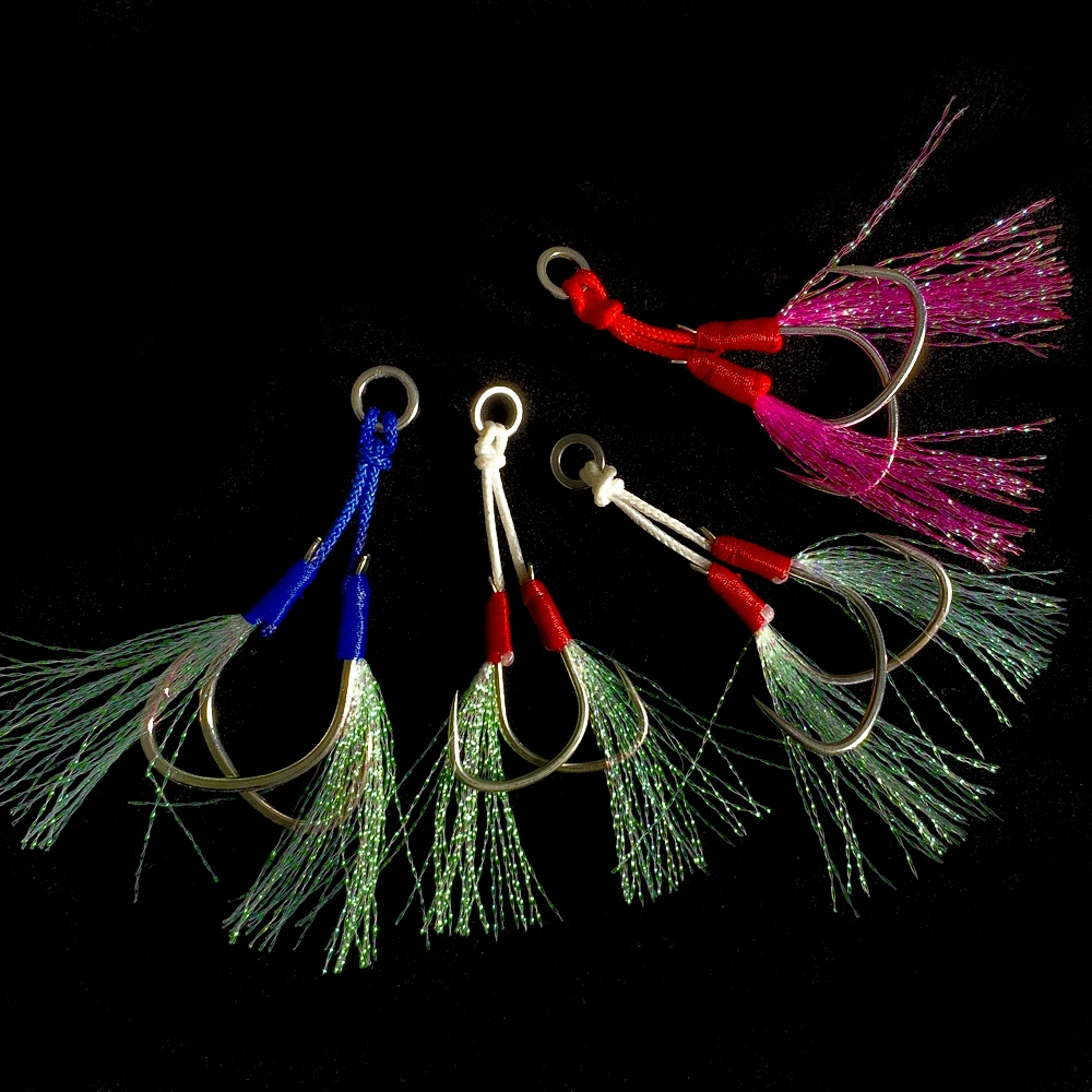10set/ bag Assist Hook Saltwater Long Cast Slow Jigging Hooks Sea Fishing Hooks Double Hooks 1/0 2/0 3/0 High Carbon Steel Hooks 
10set/ bag Assist Hook Saltwater Long Cast Slow Jigging Hooks Sea Fishing Hooks Double Hooks 1/0 2/0 3/0 High Carbon Steel Hooks