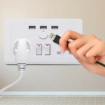 Port 5V 2.1A USB Output UK Standard Wall Outlet Electrical Socket Power Supply
Port 5V 2.1A USB Output UK Standard Wall Outlet Electrical Socket Power Supply