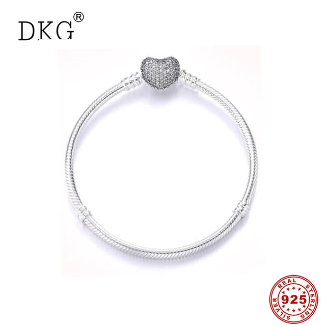 14-22cm Real 100% 925 Sterling Silver Original Moments Sparking Heart & Clear CZ Bangle Fit Basic Bracelet Charm DIY Jewelry 
14-22cm Real 100% 925 Sterling Silver Original Moments Sparking Heart & Clear CZ Bangle Fit Basic Bracelet Charm DIY Jewelry