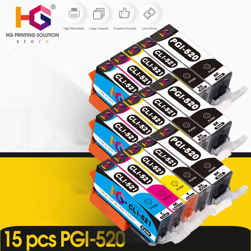 Compatible PGI-520 PGI 520BK 521 ink cartridge For canon PIXMA MP540 MP550 MP560 MP620 MP630 MP640 iP3600 ip4600 ip4700 printer
Compatible PGI-520 PGI 520BK 521 ink cartridge For canon PIXMA MP540 MP550 MP560 MP620 MP630 MP640 iP3600 ip4600 ip4700 printer