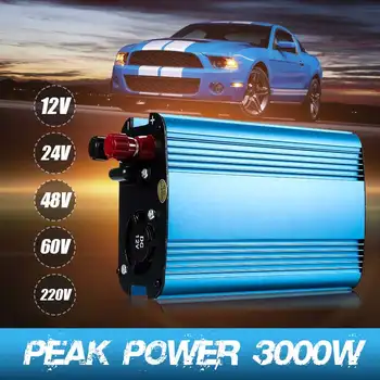 Solar Power Inverter 3000W P eak DC 12/24/48/60V To 220V Car Inverter Converter for road trips vacations outdoors car truck
Solar Power Inverter 3000W P eak DC 12/24/48/60V To 220V Car Inverter Converter for road trips vacations outdoors car truck