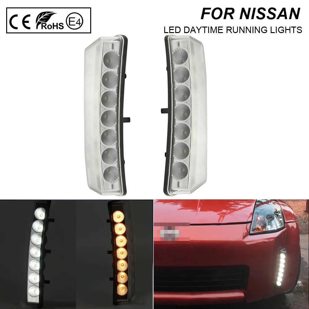 2PCS Clear Car DRL Eagle Eye LED Daytime Running Light Source Waterproof Turn Signal light For Nissan 350Z/Z33 03-05
2PCS Clear Car DRL Eagle Eye LED Daytime Running Light Source Waterproof Turn Signal light For Nissan 350Z/Z33 03-05