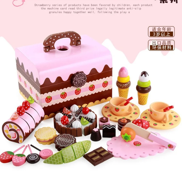 Strawberry Chocolate Cake Box Children Baby Wooden Model Play House Toys Trash GIRL'S Gift
Strawberry Chocolate Cake Box Children Baby Wooden Model Play House Toys Trash GIRL'S Gift