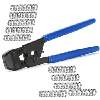 PEX Clamp Cinch Tool Crimping Tool Crimper for Stainless Steel Clamps From 3/8 inch with Clamps(100Pcs)
PEX Clamp Cinch Tool Crimping Tool Crimper for Stainless Steel Clamps From 3/8 inch with Clamps(100Pcs)