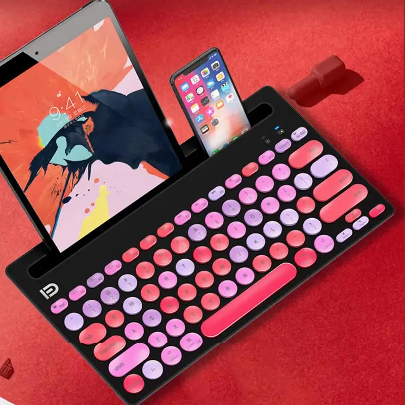 Multi-Device 2.4Ghz/Bluetooth Round Keycap Wireless Keyboard Self-slotting Multi Colors For Windows MacOS Android IOS Chrome OS
Multi-Device 2.4Ghz/Bluetooth Round Keycap Wireless Keyboard Self-slotting Multi Colors For Windows MacOS Android IOS Chrome OS