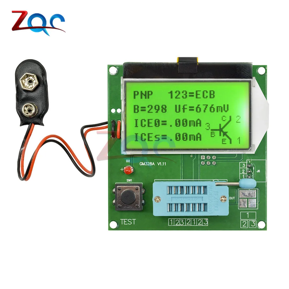 LCD GM328A Transistor Tester Capacitance capacitor ESR frequency Meter LCR \RLC\PWM\ESR Meter MOS/PNP/NPN square wave signal
LCD GM328A Transistor Tester Capacitance capacitor ESR frequency Meter LCR \RLC\PWM\ESR Meter MOS/PNP/NPN square wave signal
