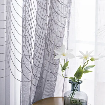 Grey luxury geometry with pearl tulle curtains for living room bedroom ready made voile custom white sheer panel AG383#4
Grey luxury geometry with pearl tulle curtains for living room bedroom ready made voile custom white sheer panel AG383#4