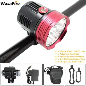 WasaFire 10* T6 LED Bicycle Front Lights 18000lm Bike Headlight Night Cycling Frontlight with Rechargeable 9600mAh Battery Pack 
WasaFire 10* T6 LED Bicycle Front Lights 18000lm Bike Headlight Night Cycling Frontlight with Rechargeable 9600mAh Battery Pack