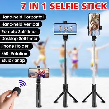 Portable Retractable Selfie Stick Wireless bluetooth Remote Selfie Stick Tripod 360 Rotation Phone Clamp for Travel Photography 
Portable Retractable Selfie Stick Wireless bluetooth Remote Selfie Stick Tripod 360 Rotation Phone Clamp for Travel Photography